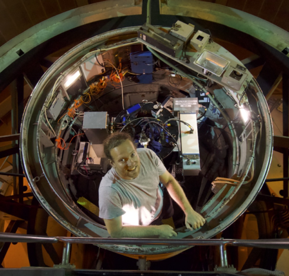 Max in the Palomar prime-focus cage