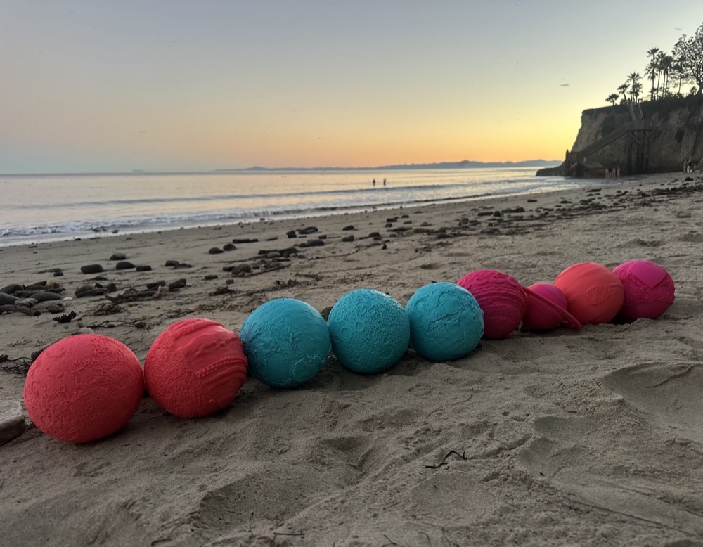 3D models of the solar system planets made by NSF AAPF Briley Lewis for outreach with blind and low vision people